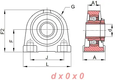 Zespół z oprawą żeliwną UKPA.209H SNR Wysoka jakość